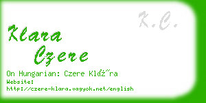 klara czere business card